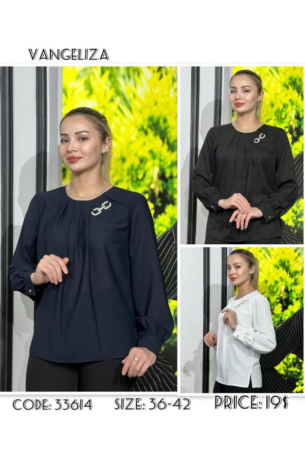 Picture of Vangeliza 33614 NAVY BLUE Women Blouse