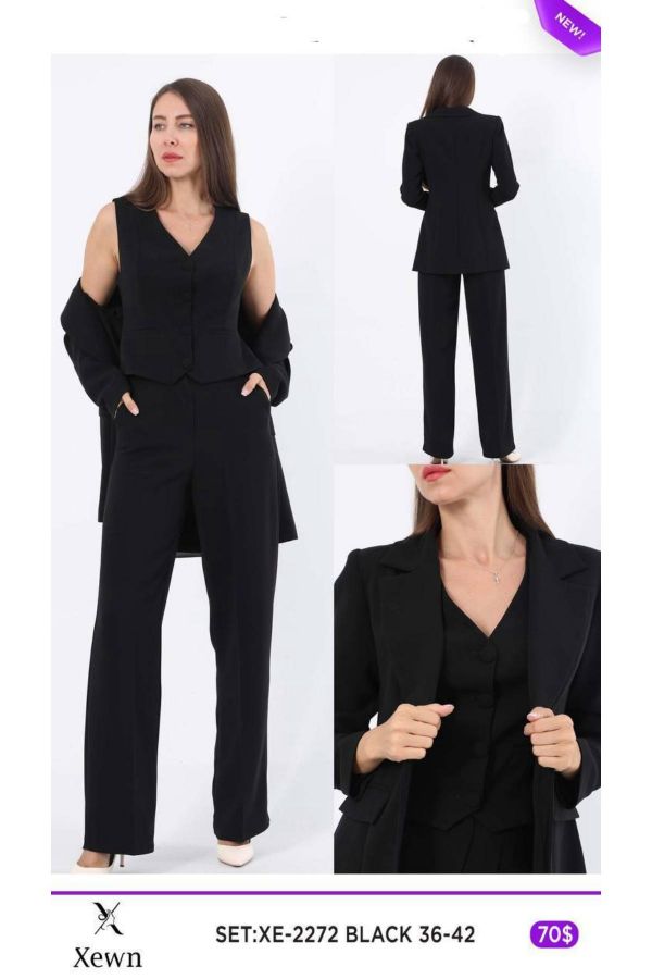 Picture of Xewn 2272 BLACK Women Suit