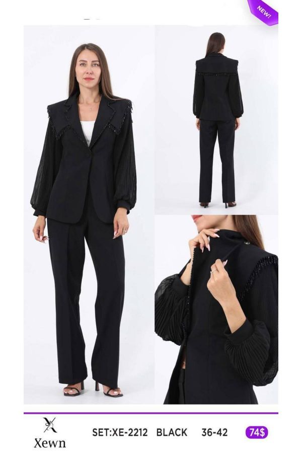 Picture of Xewn 2212 BLACK Women Suit