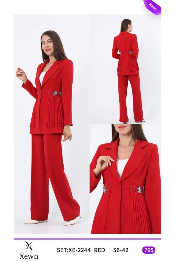 Picture of Xewn 2244 RED Women Suit