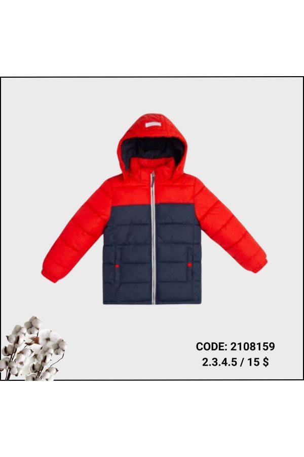 Picture of Coppababy 2108159 NAVY BLUE Boy Puffer Coat