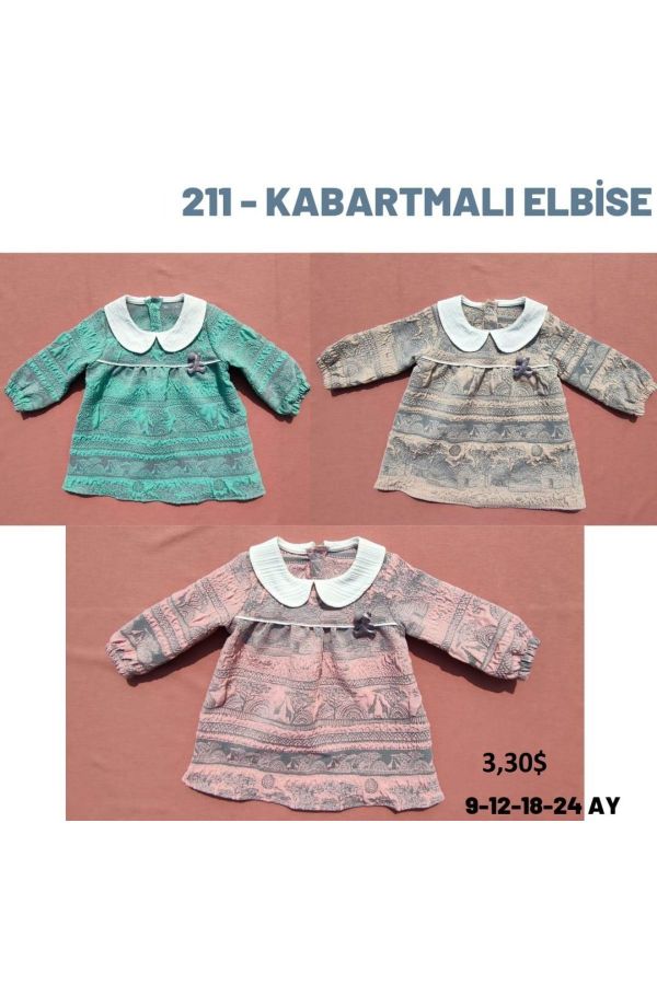 Coppababy 212 PEMBE Bebek Elbise resmi