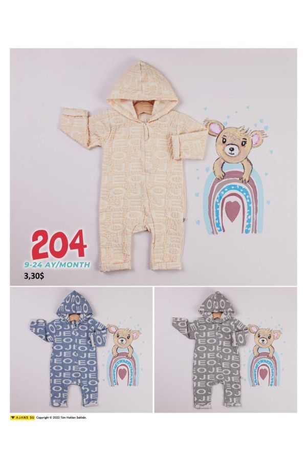 Picture of Coppababy 204 BLUE Baby Overalls