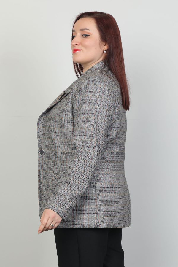 Picture of Pizara Line 78070xl GREY Plus Size Women Jacket 