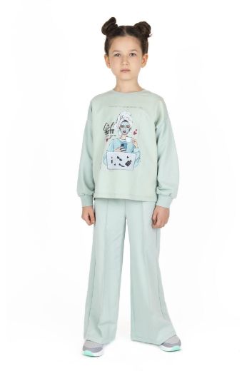 Picture of Best Kids BK23KK14272 MINT Girl Sweatshirt