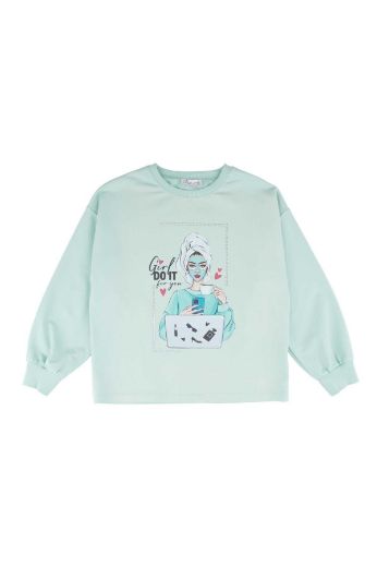 Picture of Best Kids BK23KK14272 MINT Girl Sweatshirt