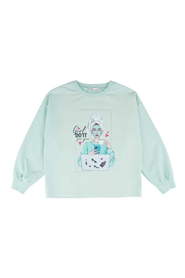 Picture of Best Kids BK23KK14272 MINT Girl Sweatshirt