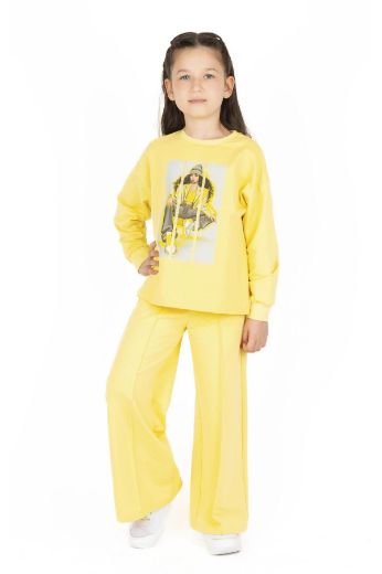 Picture of Best Kids BK23KK14272 YELLOW Girl Sweatshirt