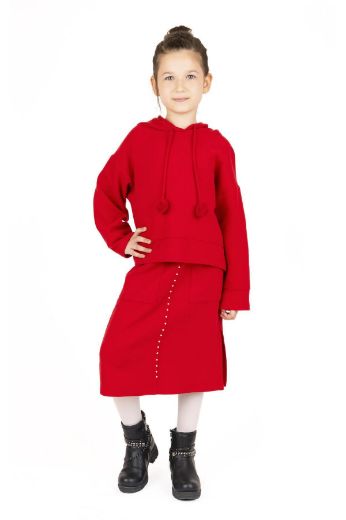 Picture of Best Kids BK23KK14305 RED Girl Sweatshirt