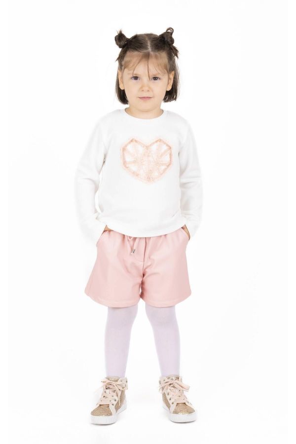 Best Kids BB23KK12262 EKRU-PUDRA Kız Çocuk Sweatshirt resmi