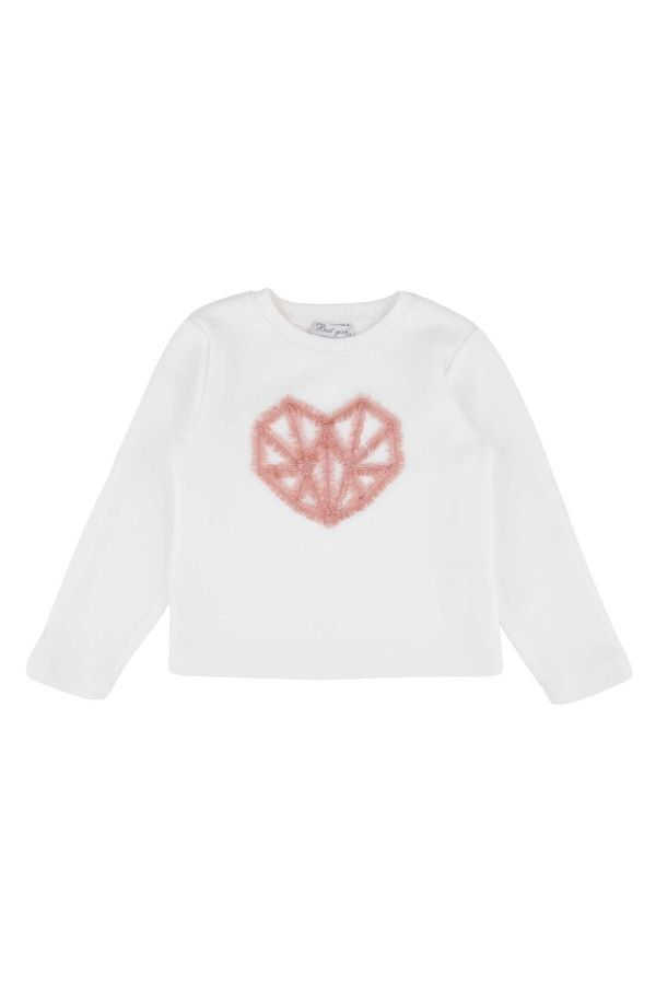 Picture of Best Kids BB23KK12262 ECRU-POWDER Girl Sweatshirt