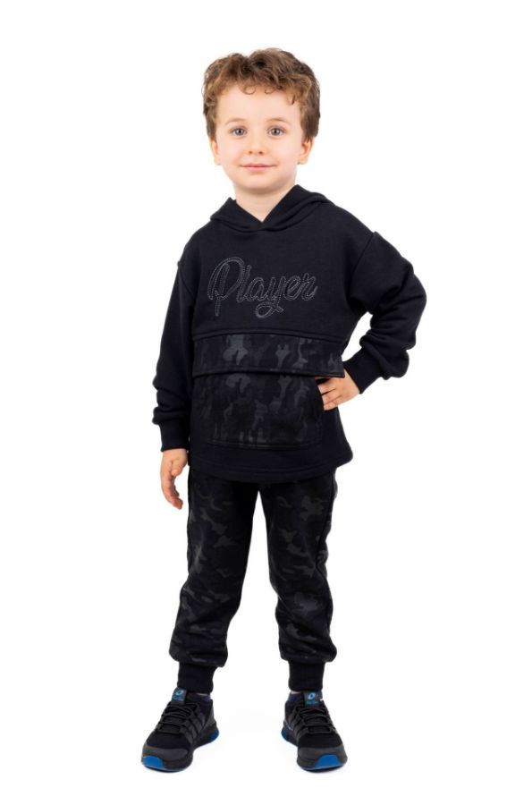 Picture of Best Kids BB23KE12554 BLACK Boy Sweatshirt