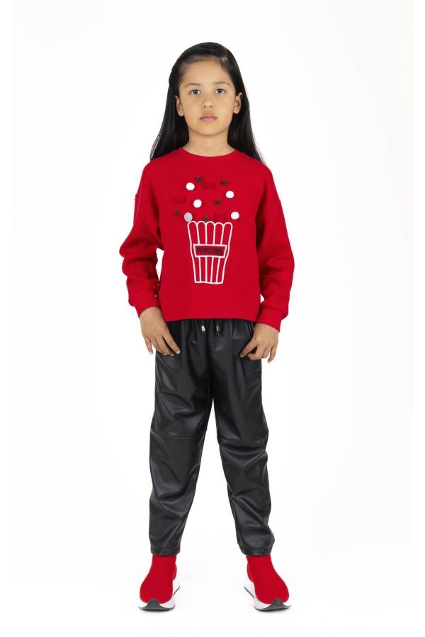 Picture of Best Kids BK23KK14339 RED Girl Sweatshirt