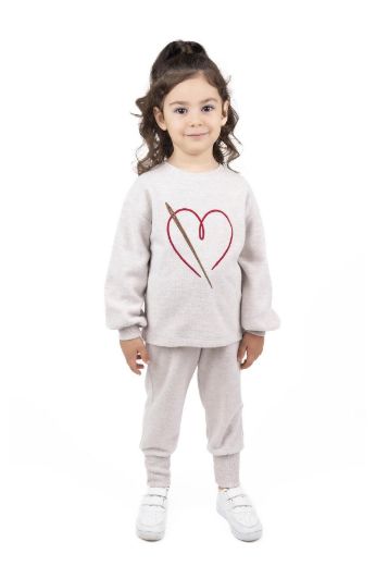 Best Kids BB23KK12212 BEJ MELANJ Kız Çocuk Sweatshirt resmi