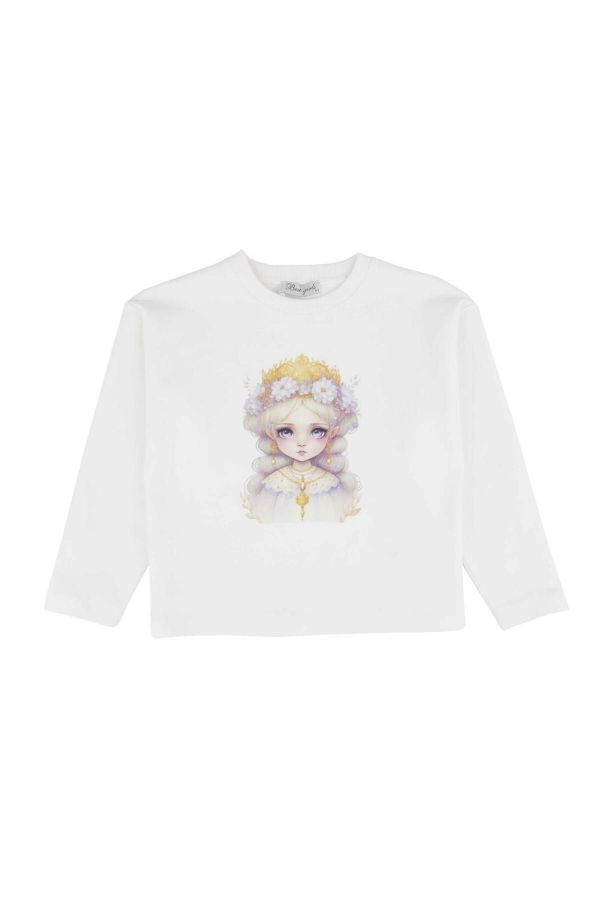 Picture of Best Kids BB23KK12234 ECRU Girl Sweatshirt