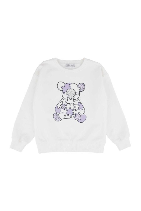 Picture of Best Kids BB23KK12211 ECRU Girl Sweatshirt