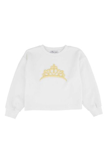 Picture of Best Kids BB23KK12240 ECRU-YELLOW Girl Sweatshirt