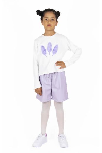 Picture of Best Kids BK23KK14324 ECRU- LILAC Girl Sweatshirt