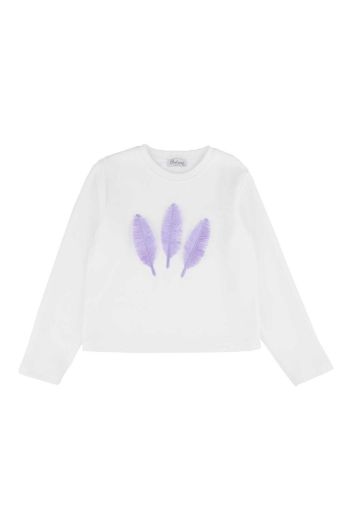 Picture of Best Kids BK23KK14324 ECRU- LILAC Girl Sweatshirt