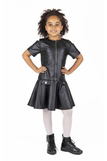 Picture of Best Kids BK23KK14348 BLACK Girl Dress