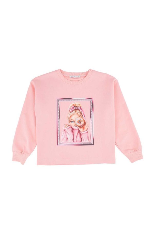 Picture of Best Kids BB23KK12266 POWDER Girl Sweatshirt