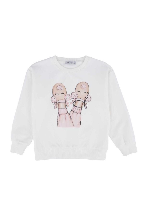 Best Kids BB23KK12202 EKRU Kız Çocuk Sweatshirt resmi