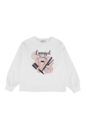 Picture of Best Kids BK23KK14283 ECRU Girl Sweatshirt