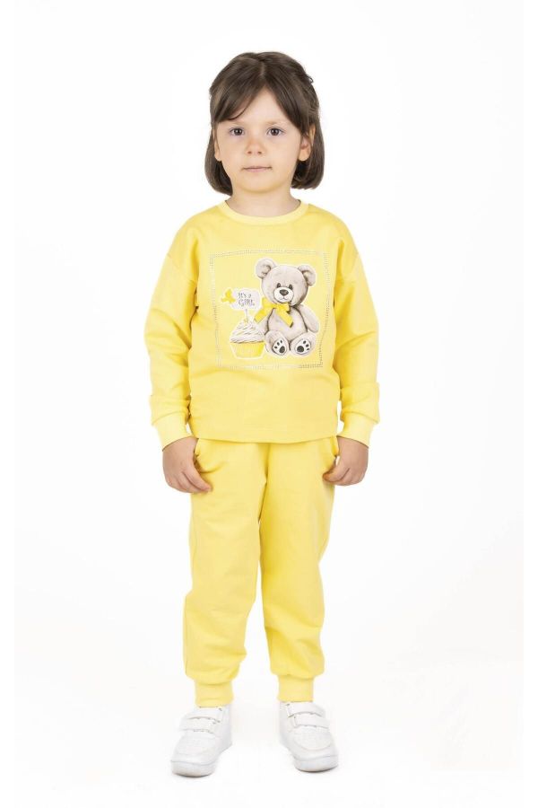 Picture of Best Kids BB23KK12245 YELLOW Girls Sweatpants