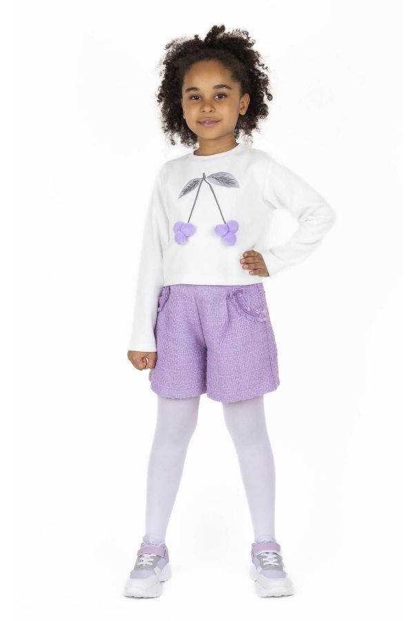 Picture of Best Kids BK23KK14341 LILAC Girl Shorts