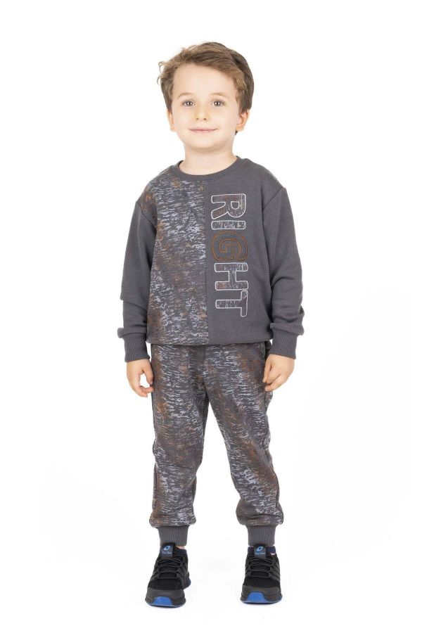 Picture of Best Kids BB23KE12553 ANTHRACITE Boy Sweatshirt