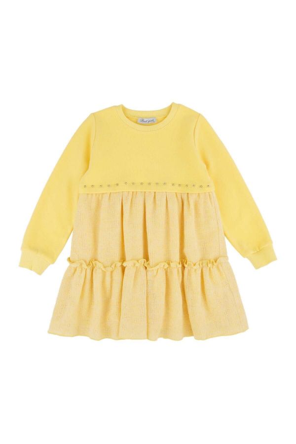 Picture of Best Kids BB23KK12241 YELLOW Girl Dress