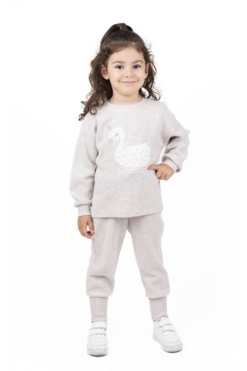 Picture of Best Kids BB23KK12257 BEIGE MELANGE Girl Sweatshirt