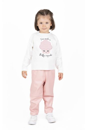 Picture of Best Kids BB23KK12263 ECRU-POWDER Girl Sweatshirt