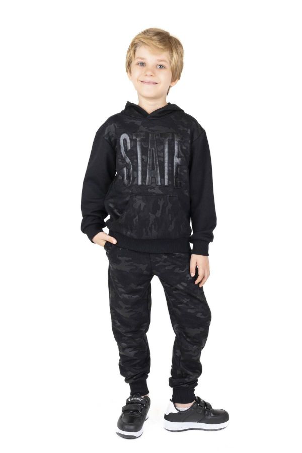 Picture of Best Kids BK23KE14573 BLACK Boy Sweatshirt