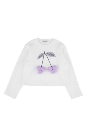 Picture of Best Kids BK23KK14332 ECRU- LILAC Girl Sweatshirt