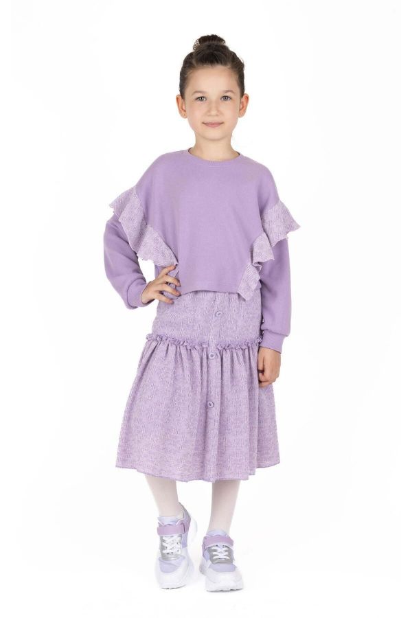 Picture of Best Kids BK23KK14301 LILAC Girl Sweatshirt