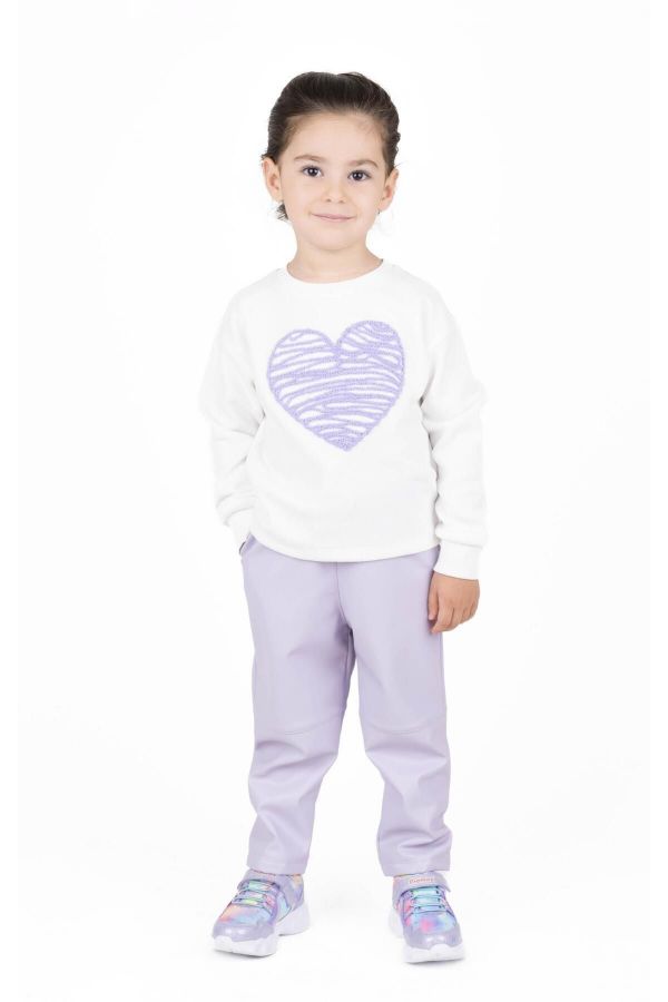 Best Kids BB23KK12256 EKRU-LILA Kız Çocuk Sweatshirt resmi