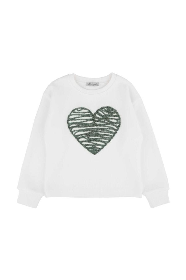 Picture of Best Kids BB23KK12256 EKRU-MINT GREEN Girl Sweatshirt