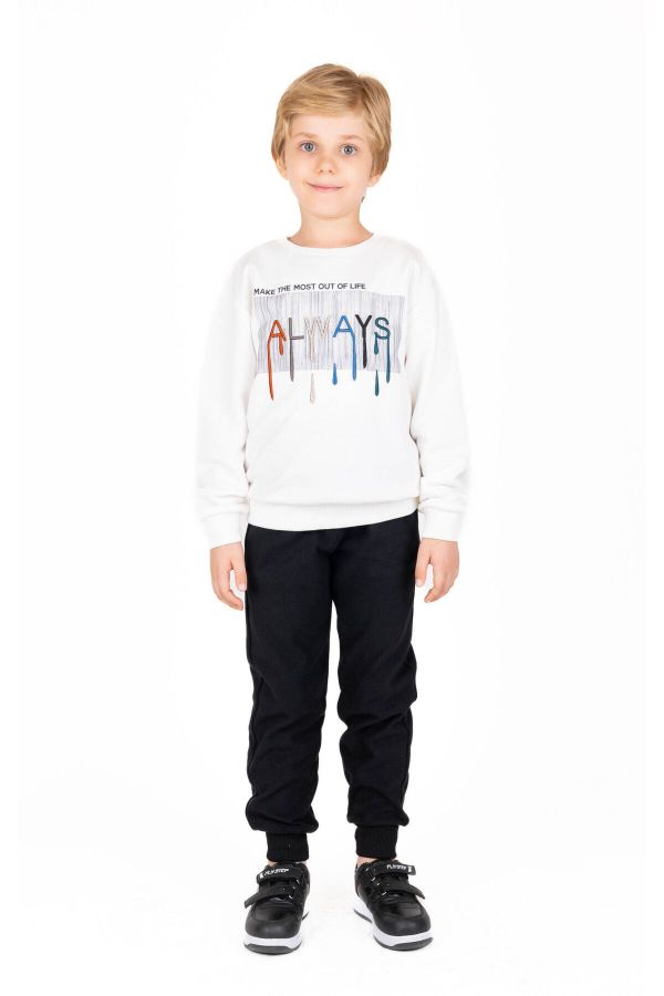 Picture of Best Kids BK23KE14532 ECRU Boy Sweatshirt