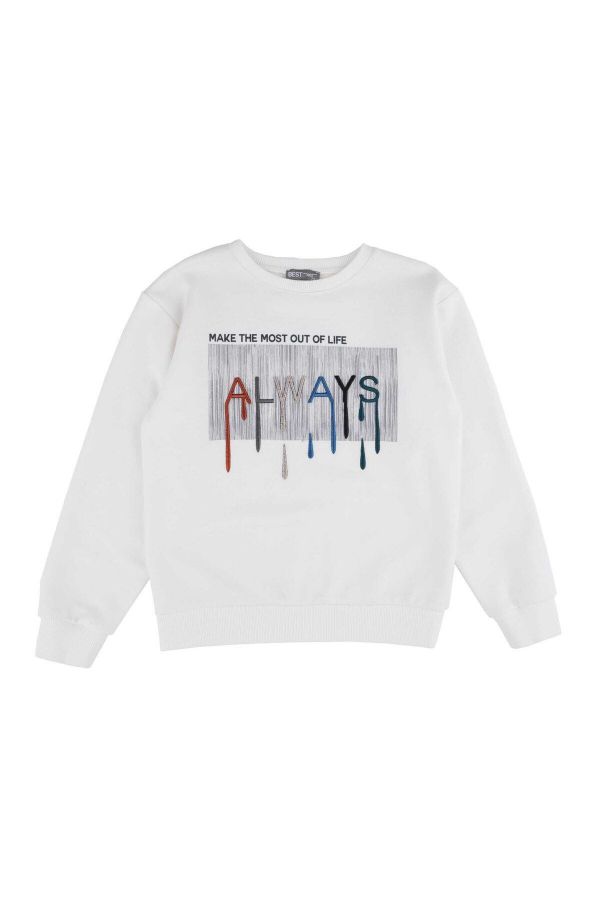 Picture of Best Kids BK23KE14532 ECRU Boy Sweatshirt