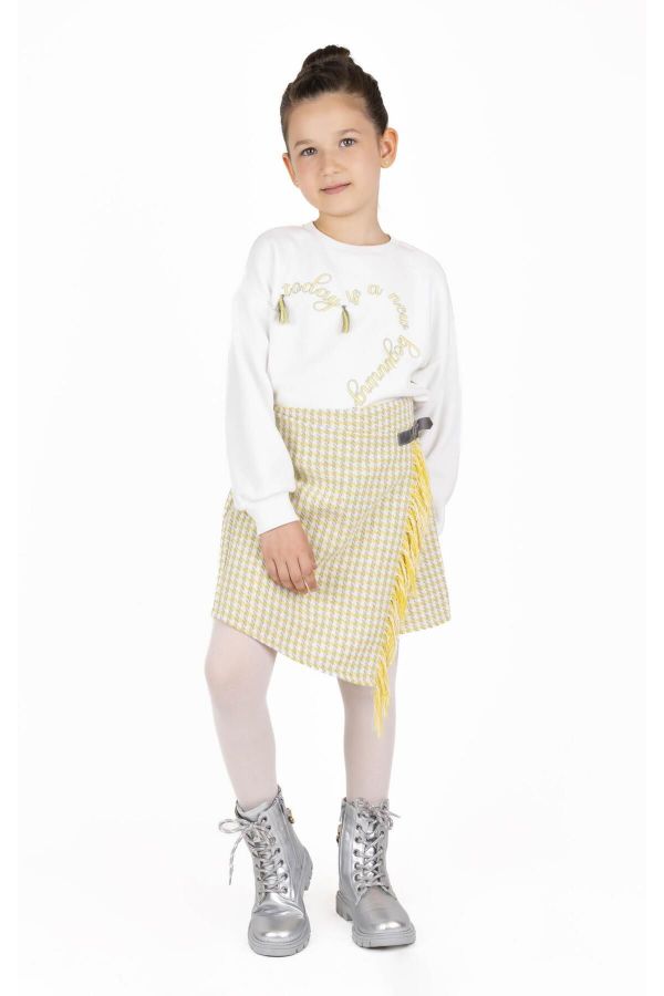 Picture of Best Kids BK23KK14317 YELLOW Girl Shorts Skirt