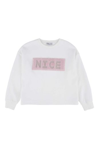 Picture of Best Kids BK23KK14343 ECRU-POWDER Girl Sweatshirt