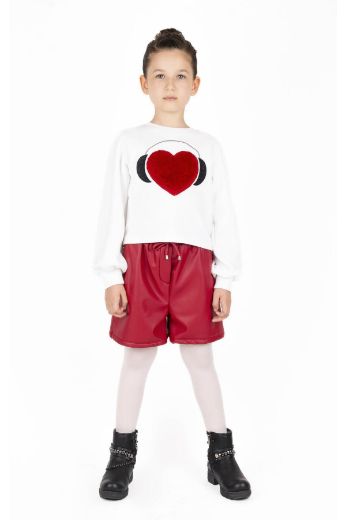 Picture of Best Kids BK23KK14270 RED Girl Shorts