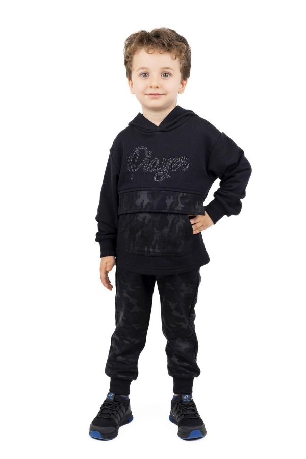 Picture of Best Kids BB23KE12547 BLACK Boy's Sweatpants