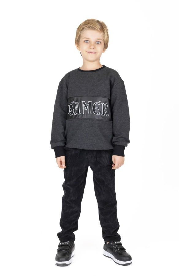 Picture of Best Kids BK23KE14571 ANTHRACITE Boy Sweatshirt