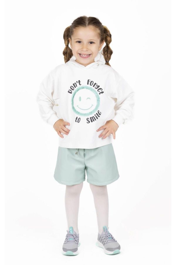 Picture of Best Kids BB23KK12269 EKRU-MINT GREEN Girl Sweatshirt