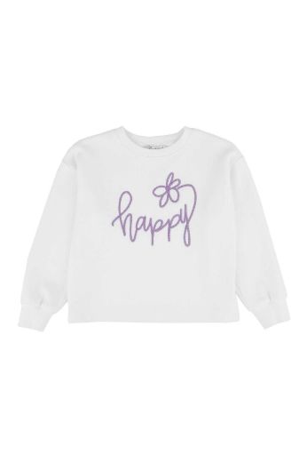 Picture of Best Kids BB23KK12258 ECRU- LILAC Girl Sweatshirt