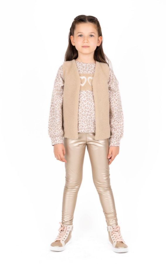 Picture of Best Kids BK23KK14337 BEIGE Girl Vest