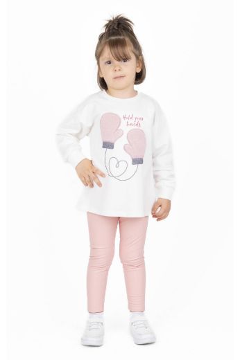 Picture of Best Kids BB23KK12274 ECRU-POWDER Girl Sweatshirt