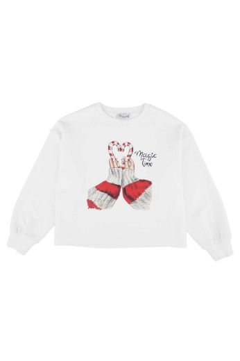 Picture of Best Kids BK23KK14271 ECRU Girl Sweatshirt